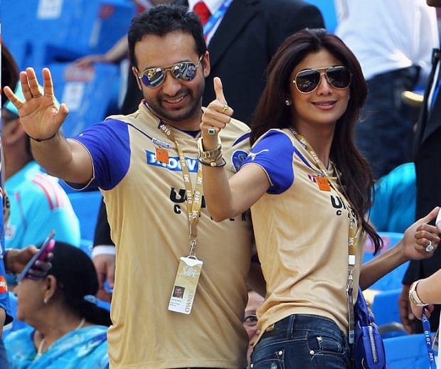 Raj Kundra with Shilpa Shetty