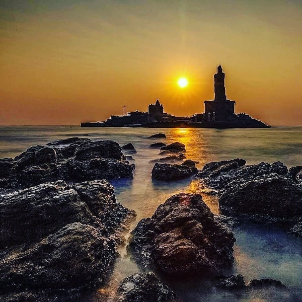 Sunset at Kanyakumari