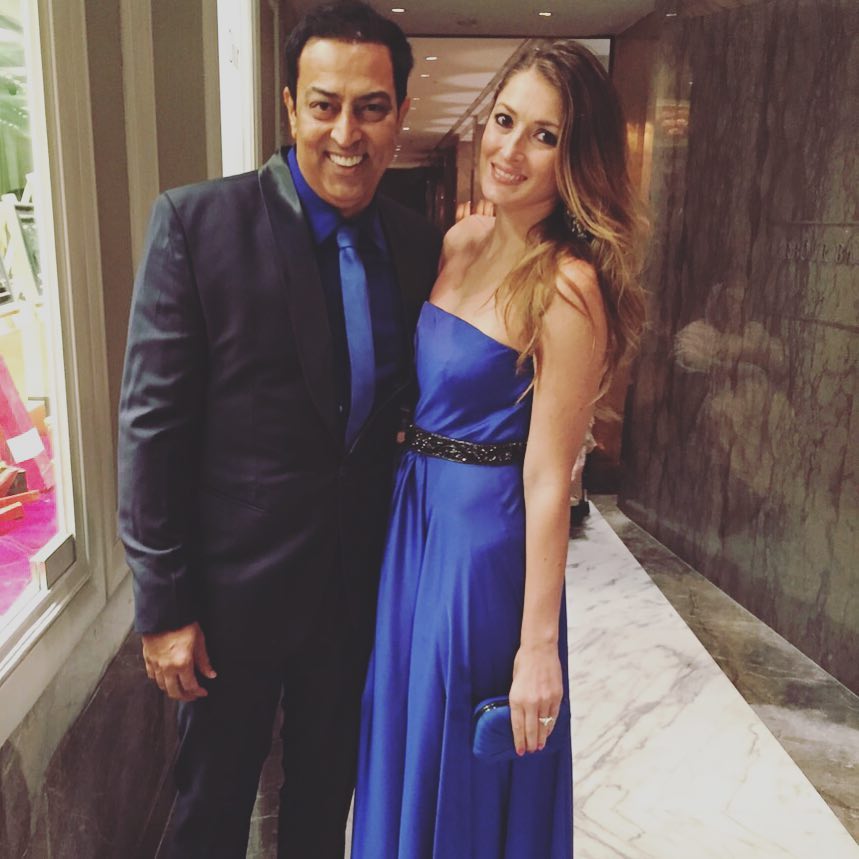 Vindu Dara Singh with wife Dina Umarova