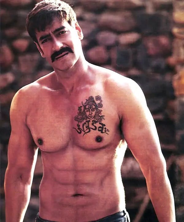 ajay devgan shiva tattoo