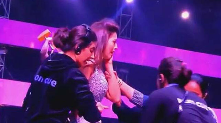 Gauhar Khan slapped by a fan