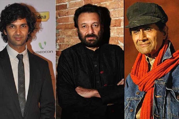 Purab Kohli, Shekhar Kapur and Dev Anand