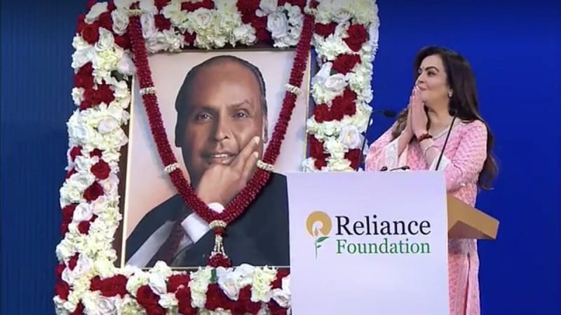 Dhirubhai Ambani and Nita Ambani