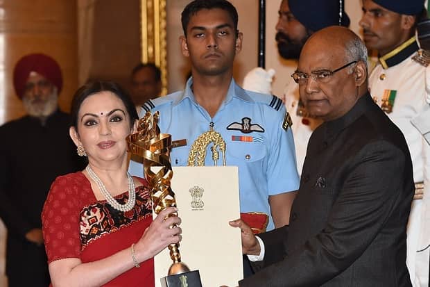 Nita Ambani Receives Rashtriya Khel Protsahan Award