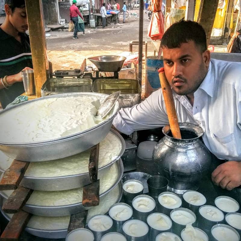 Famous Amritsari lassi at Amritsar station