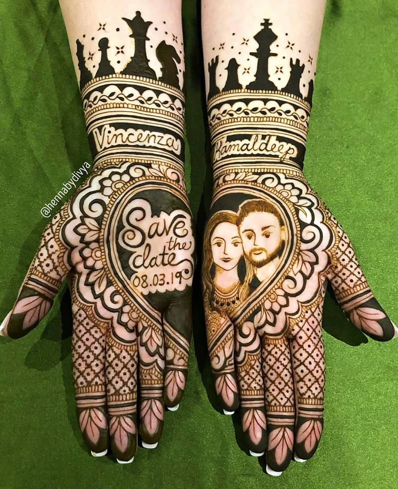 Personalised mehendi designs