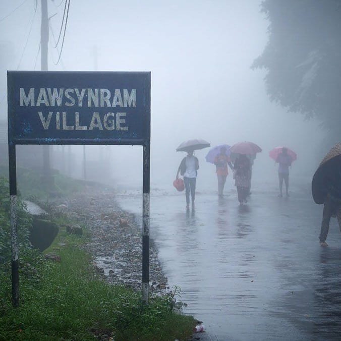 Wettest place in India- Mawsynram, Meghalaya