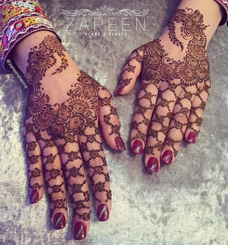 arabic flowers mehndi designs