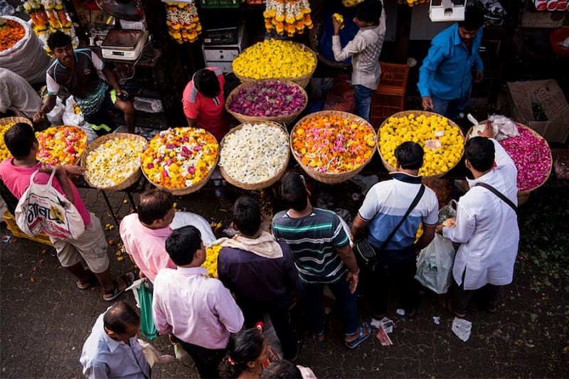 Flower market in Mumbai Dadar