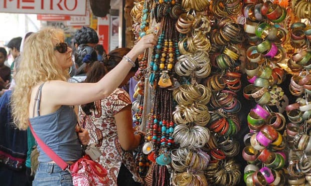 Popular market in Mumbai Colaba Causeway