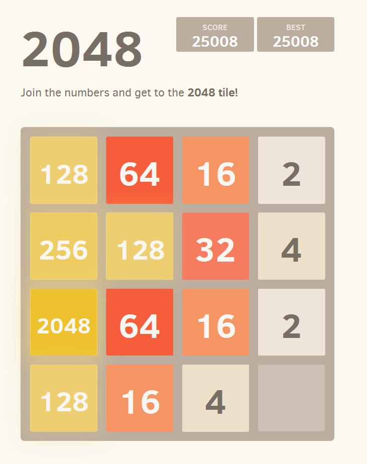 addictive game 2048