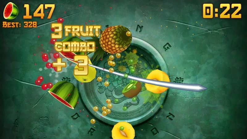 addictive mobile game Fruit Ninja