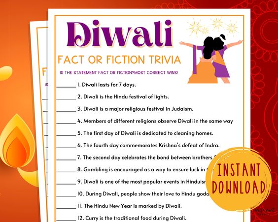 diwali trivia game