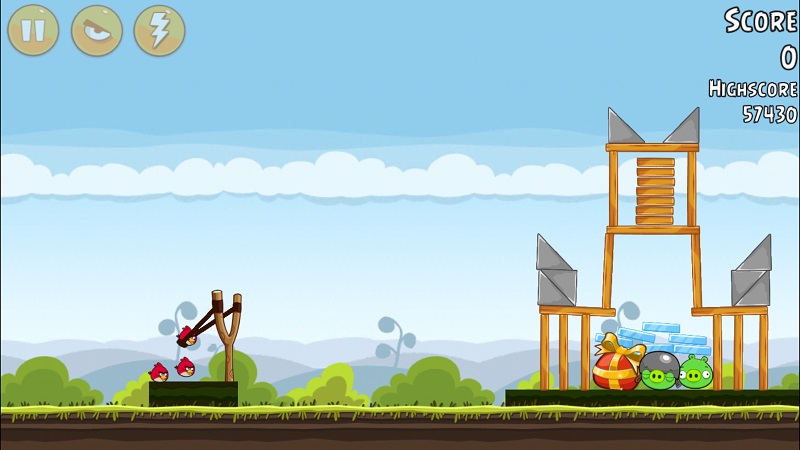 popular mobile game Angry Birds 
