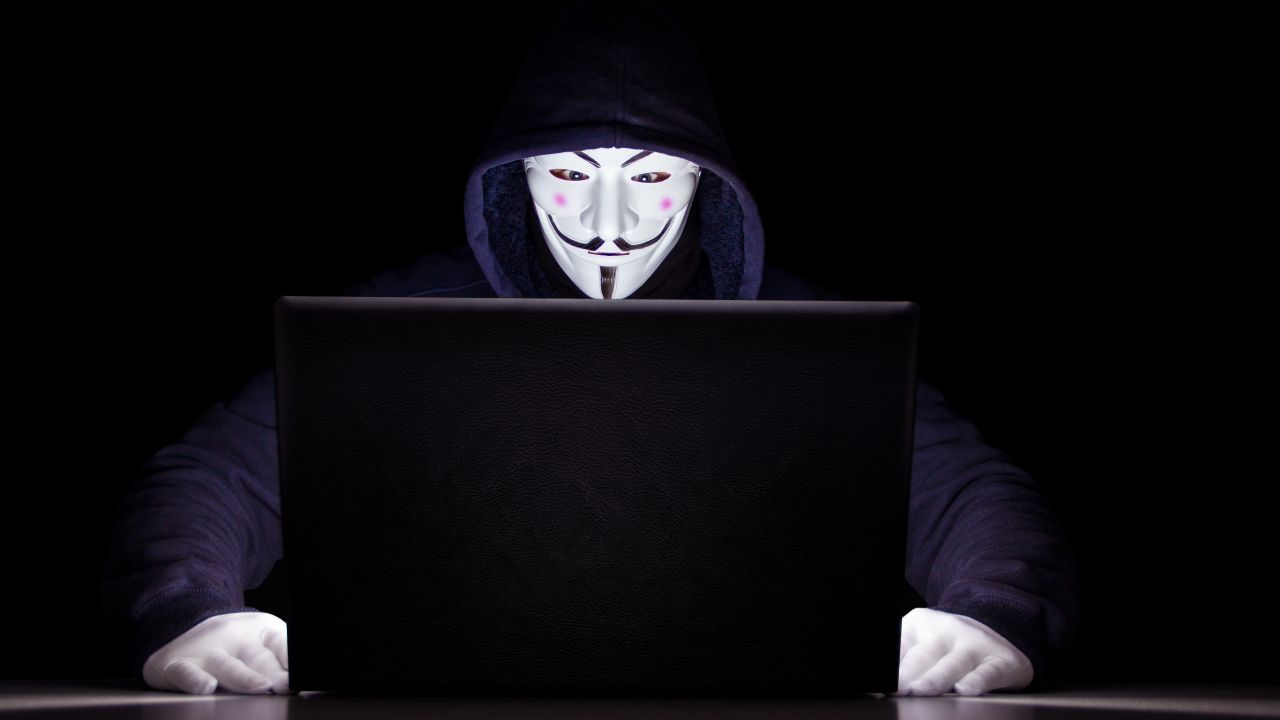 anonymous on laptop