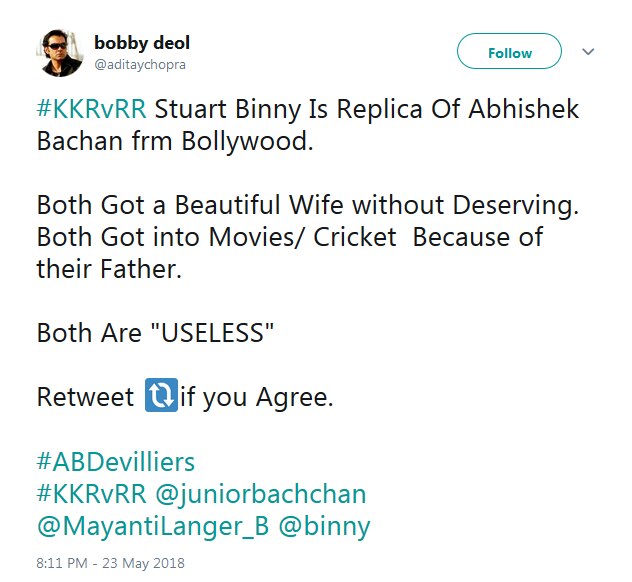 Abhishek Bachchan Stuart Binny