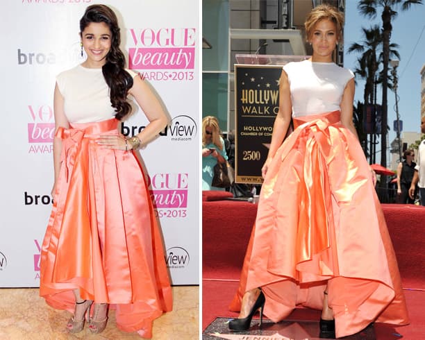 Bollywood actress copied Hollywood dress