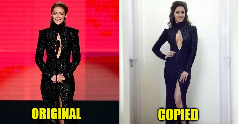 Bollywood actress copy hollywood dress