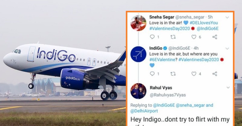 delhi airport Indigo twitter flirt