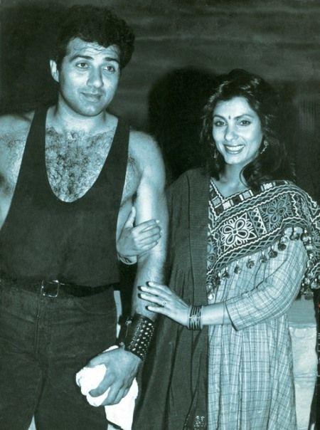 sunny deol with Dimple Kapadia