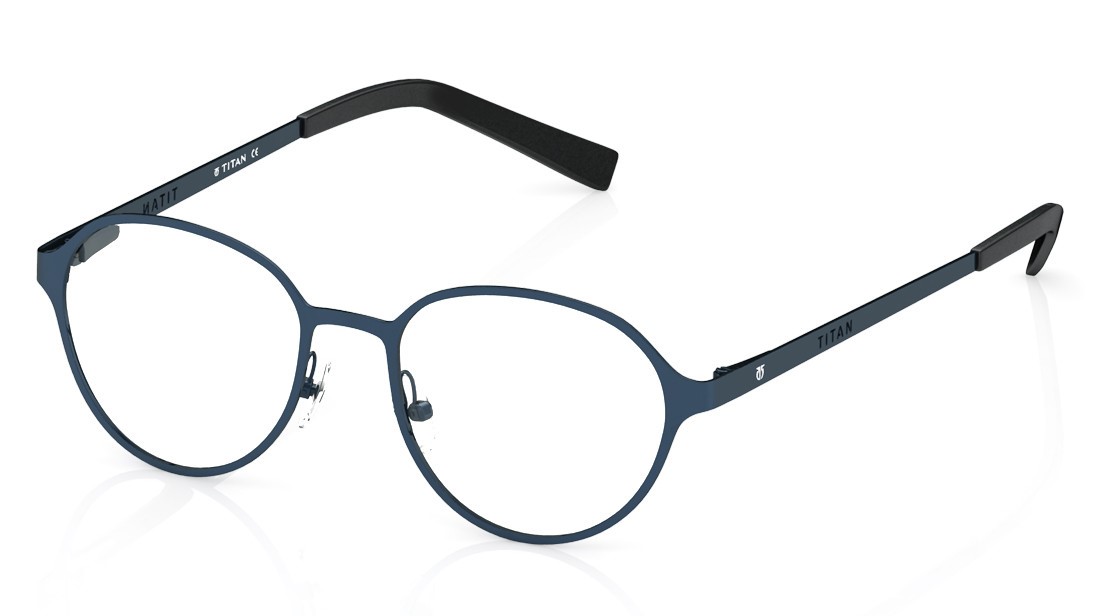 Blue Round Rimmed Eyeglasses