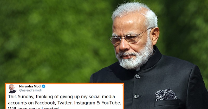 Modi quit social media