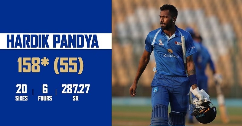Pandya 158 in 55 balls