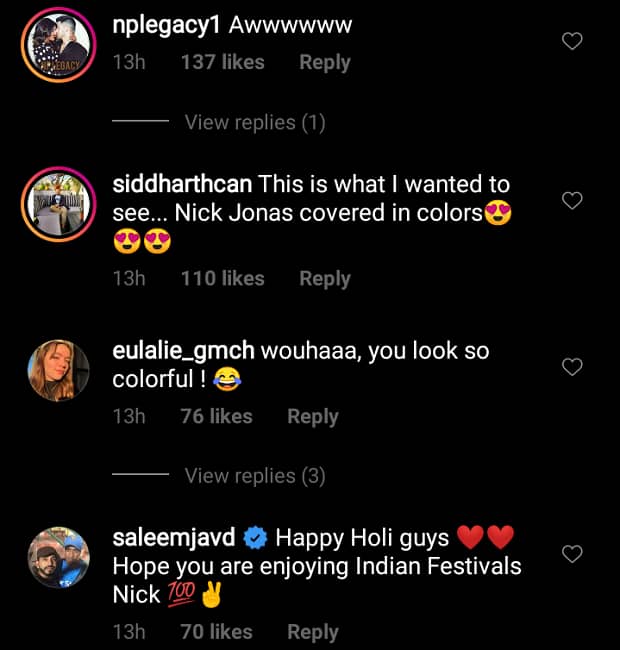 Priyanka nick holi celebration