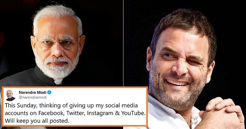 Rahul Gandhi reply Modi quit social media1