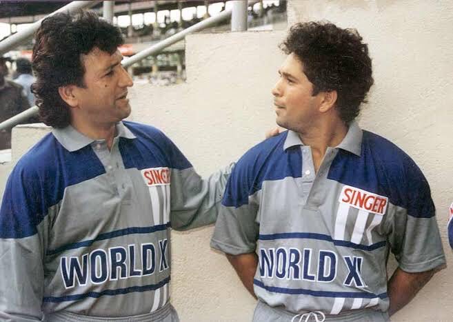 Sachin Tendulkar and Abdul Qadir