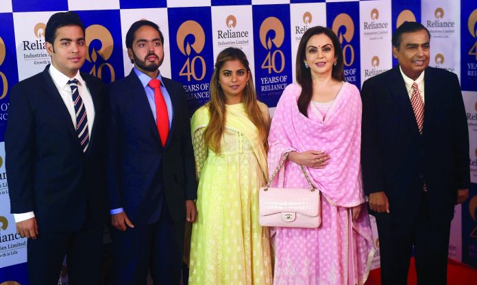 mukesh ambani family