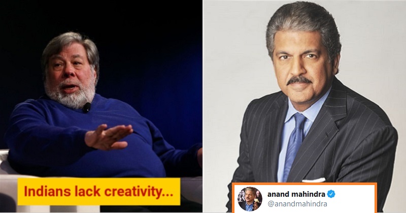 Anand Mahindra respond Apple Co-Founder
