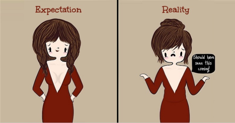 Girl comic expectation vs reality