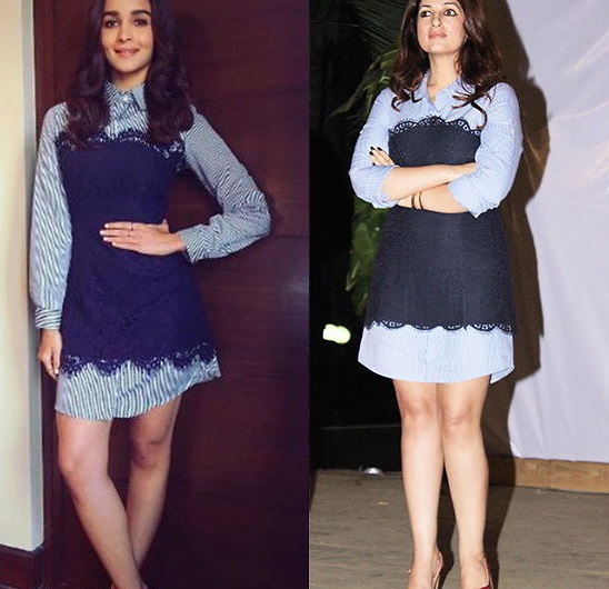 Alia Bhatt and Twinkle Khanna same dress