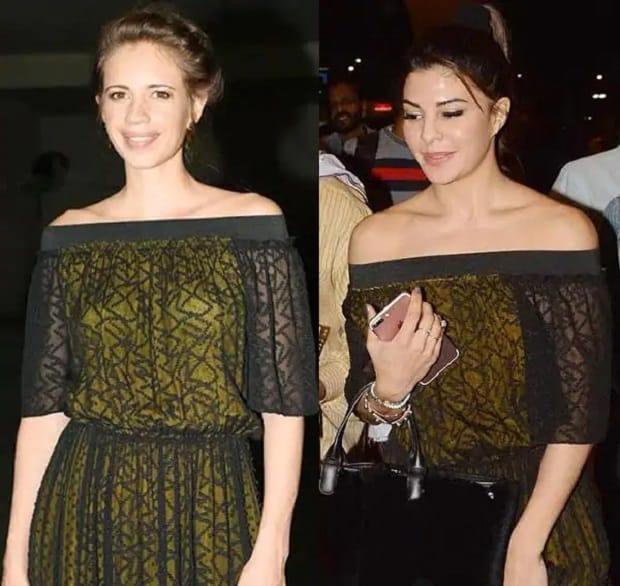 Jacqueline Fernandez and Kalki Koechlin same dress