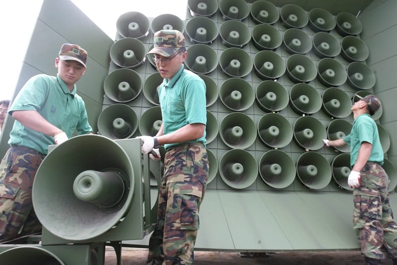 North Korea South Korea loudspeaker war