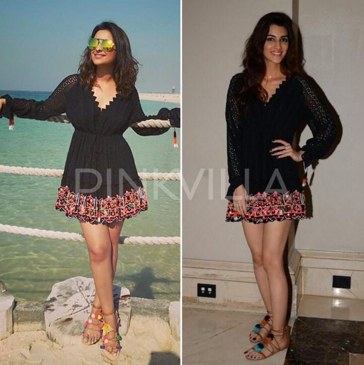 Parineeti Chopra and Kriti Sanon same outfit