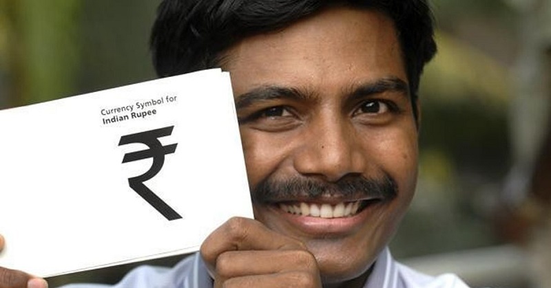 indian rupee symbol designer Udaya Kumar