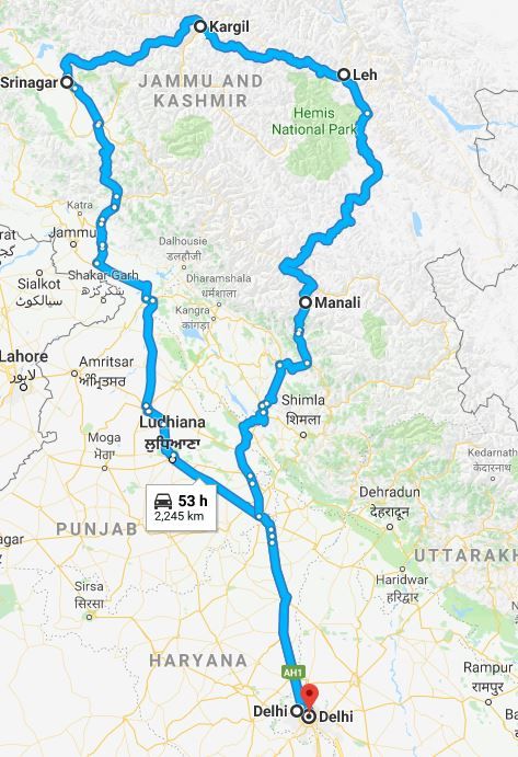 Delhi - Srinagar - Kargil - Leh - Delhi