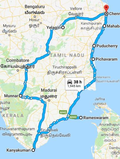 east coast road trip india