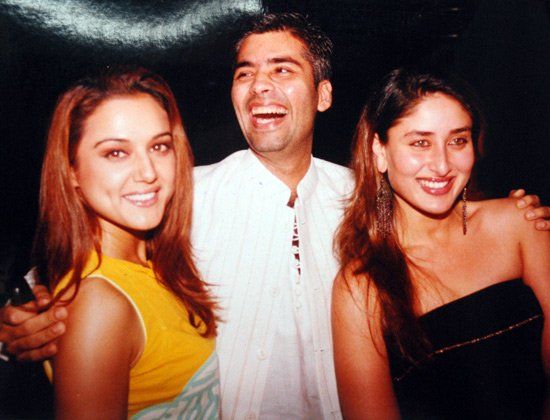 Karan Johar with Preity Zinta Kareena Kapoor