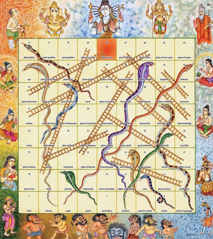 Snakes and Ladders originated in India
