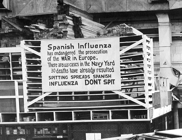 Beginning of the Spanish Flu