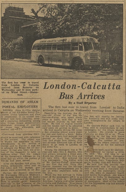 London Calcutta Bus service