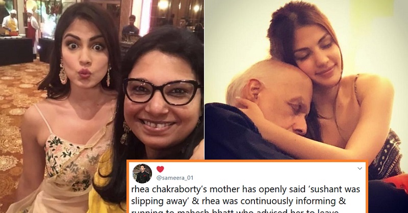 Rhea Chakraborty with mother Suhrita Das