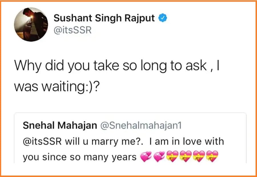 Sushant-Singh-reply girl proposal