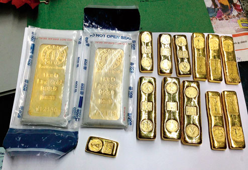 gold bars caught at airport