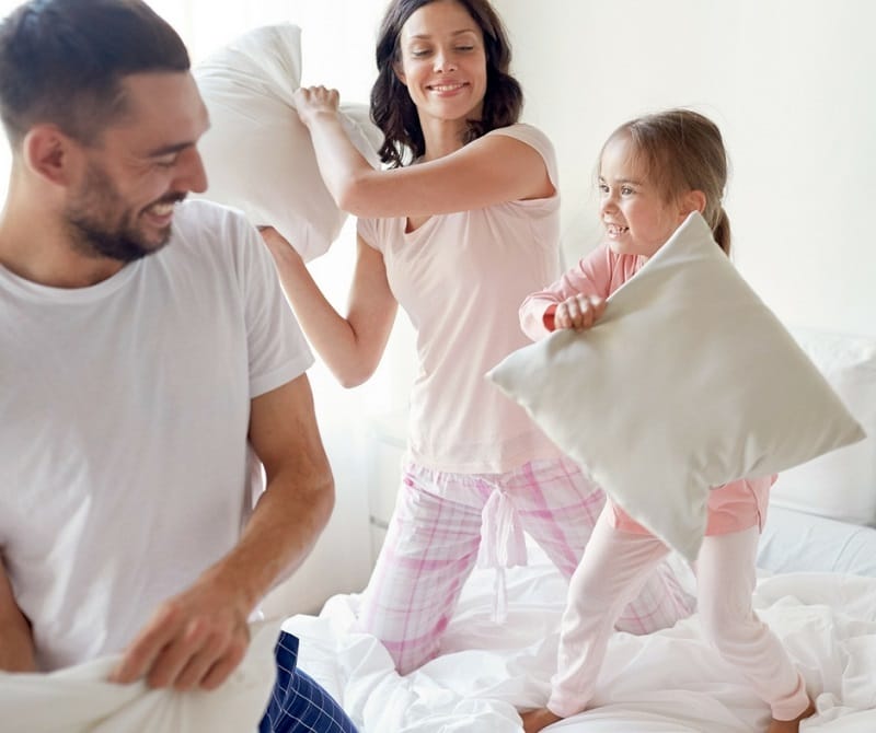 pillow fight with kids