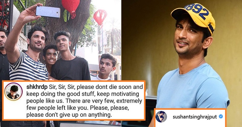 sushant rajput reply fan-do not die soon