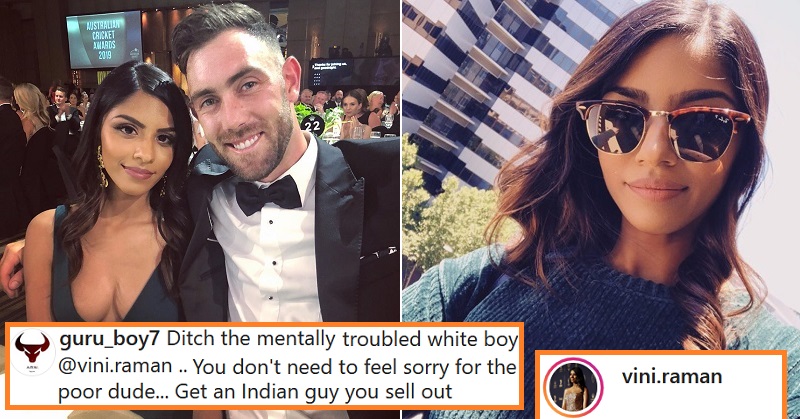 Glenn Maxwell wife Vini Raman trolled